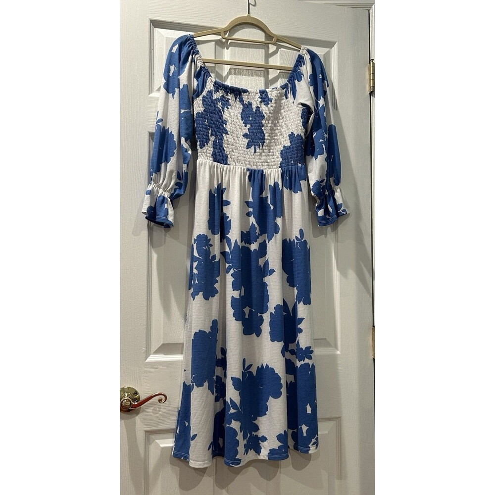 Sugar Lips Blue And White Floral Dress Size S